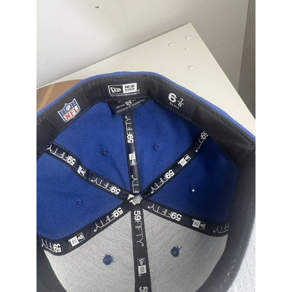 New! Size 6 7/8‎ New Era 59Fifty Indianapolis Colts Fitted Hat Cap Blue